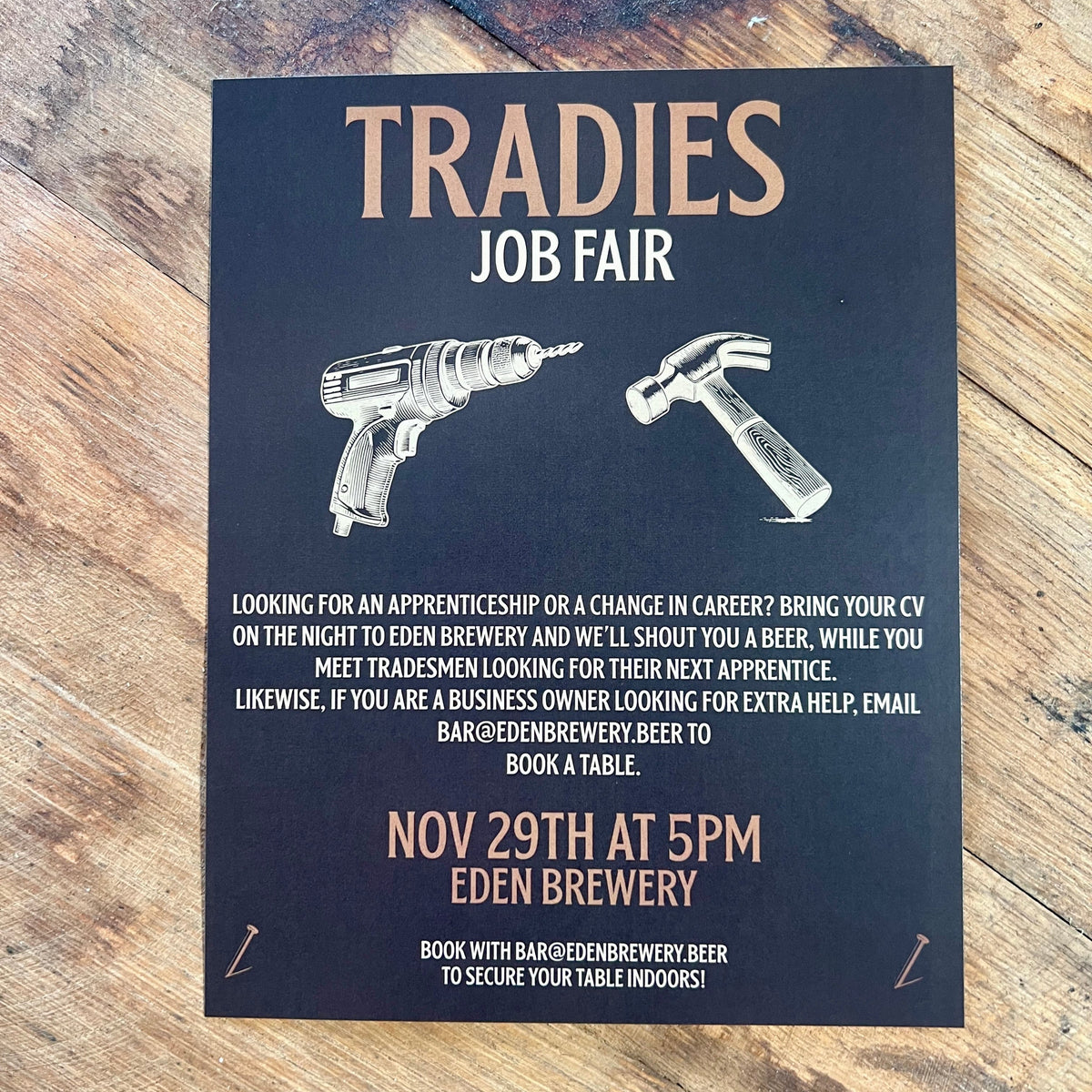 Invitation to a Tradies Job Fair